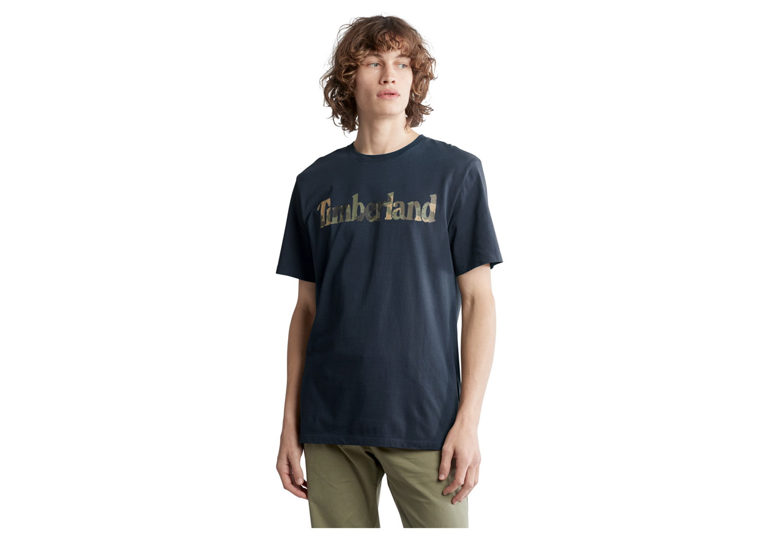 Timberland Ruházat Ss Lin Logo Camo Tee